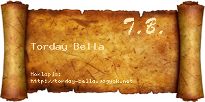 Torday Bella névjegykártya
